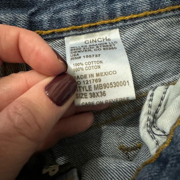 NWOT Men's Cinch Relaxed Blue Jeans - Picture 4 of 6